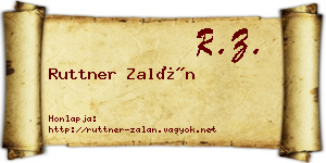 Ruttner Zalán névjegykártya